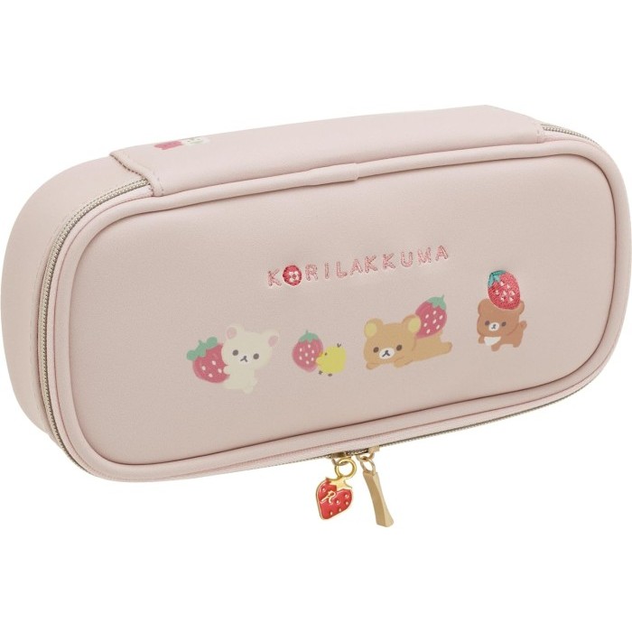 

Pencil Case San-X Rilakkuma Korilakkuma Strawberry Day Kotak Pensil Storage Pouch Limited Edition