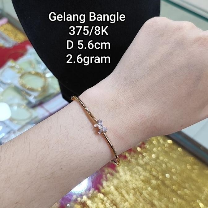 GELANG BANGLE EMAS 375/8K GELANG BANGLE EMAS ASLI GELANG BANGLE EMAS MUDA GELANG BANGLE EMAS PITA GE