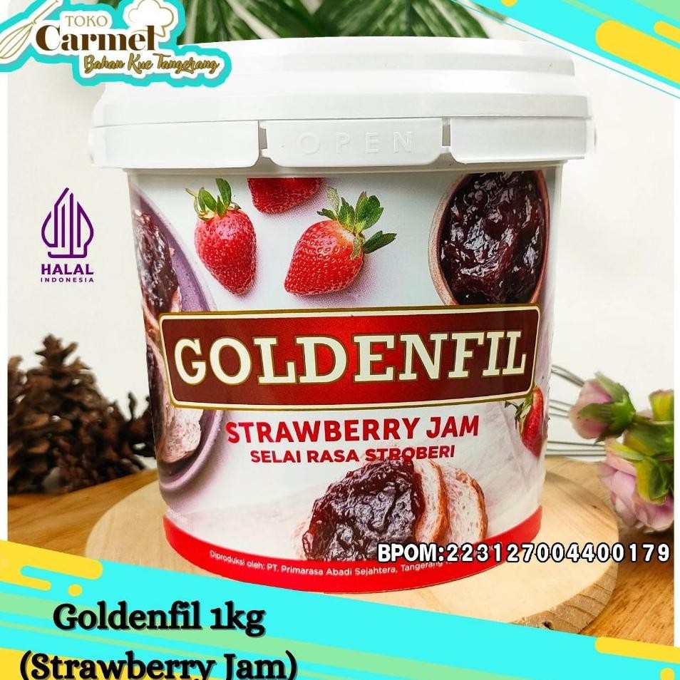 

Goldenfil Trawberry Jam 1G Elai Buah Trawberry 50 Erat Buah