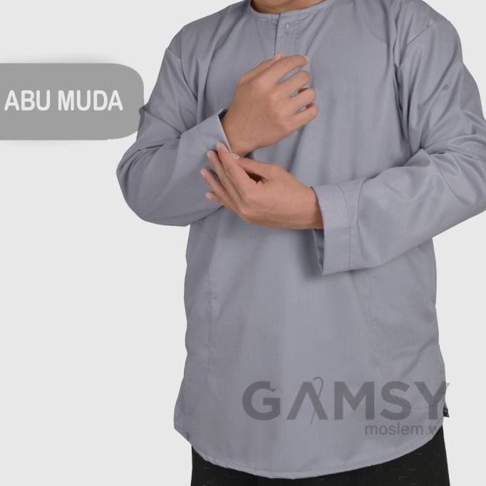 Baju koko hitam polos/Koko tanpa kerah/koko dewasa Terlaris