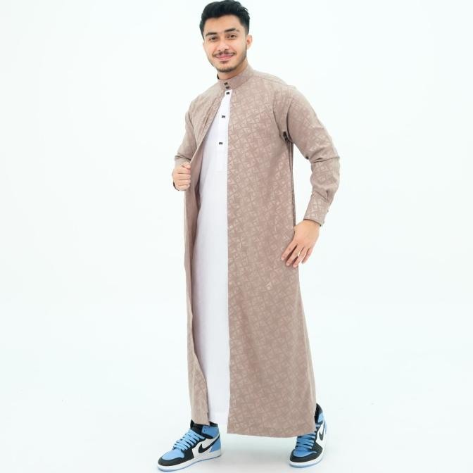 Jubah Reguler luaran manset Jubah Gamis Pria Jubah pria muslim jubah alfaan jubah sultan mewah Panja