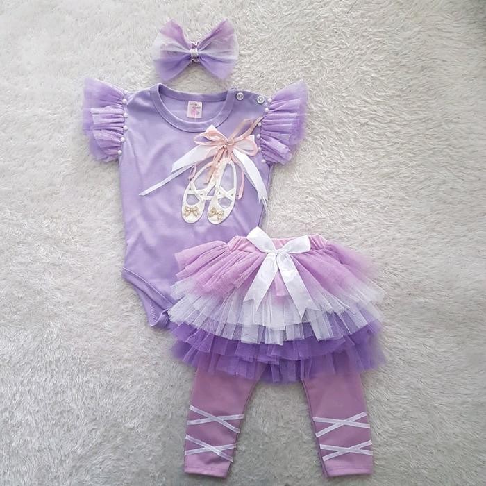 Baju Bayi Setelan Little Sweetie Pants Ballerina