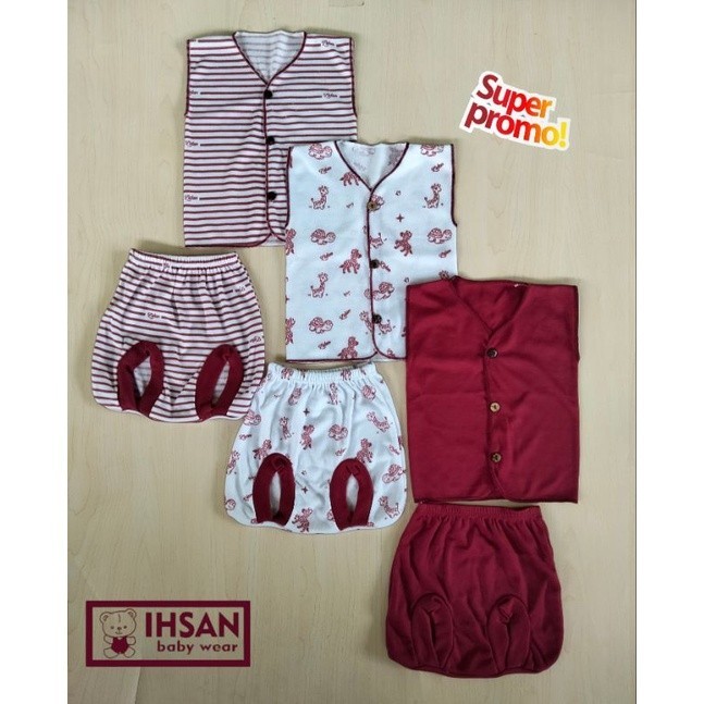 3 setelan baju bayi 0-3 bulan lengan kutung 0-3 bulan