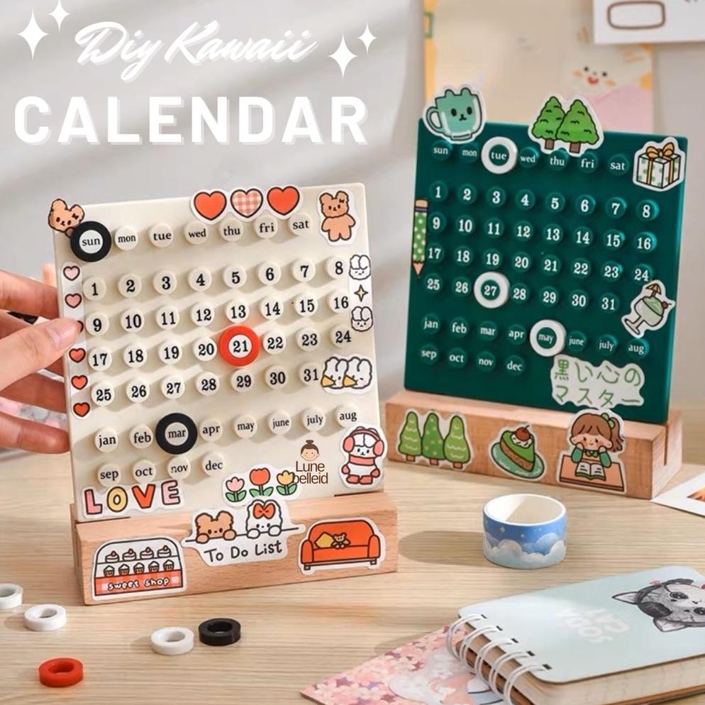 

SPECIAL DIY Kawaii Desktop Calendar / Kalender Meja Belajar / Hadiah Kado Natal Anak ung-18