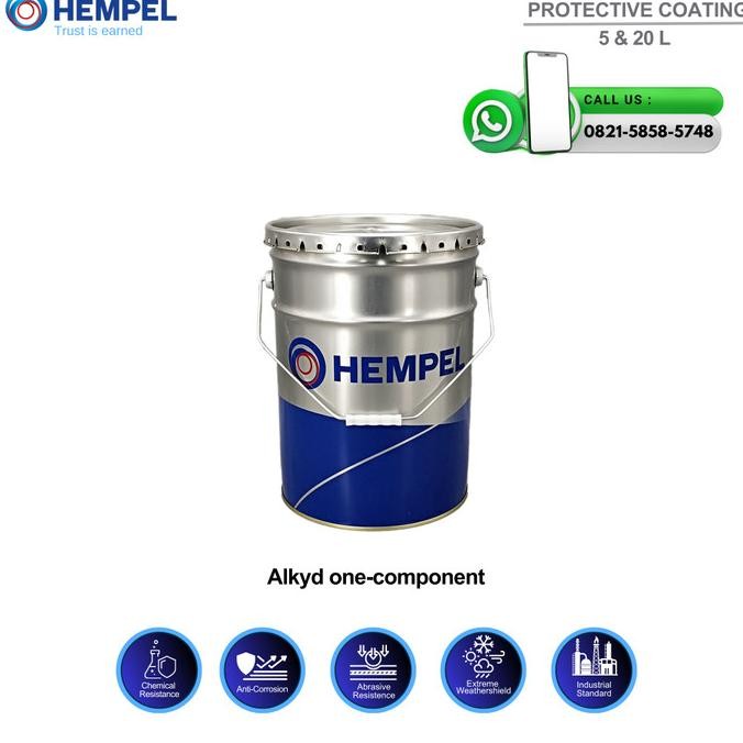 Cat Topcoat Kapal Hempel Marine Alkyd Toopcoat Hempalin Enamel 52140 Original