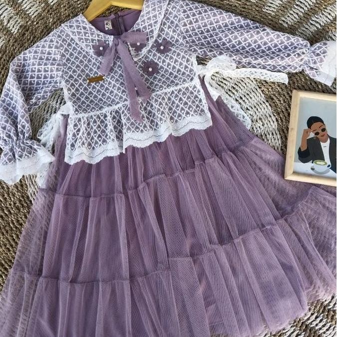 BAJU ANAK AALIYAH DRESS UNTUK PESTA - FASHION ANAK DRESS COUPLE IBU ANAK BAJU SARIMBIT TERBARU BAJU 