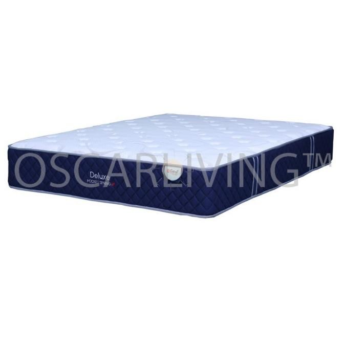 Promo Central - Kasur Springbed Deluxe Pocket Spring Putih 140x200 COD