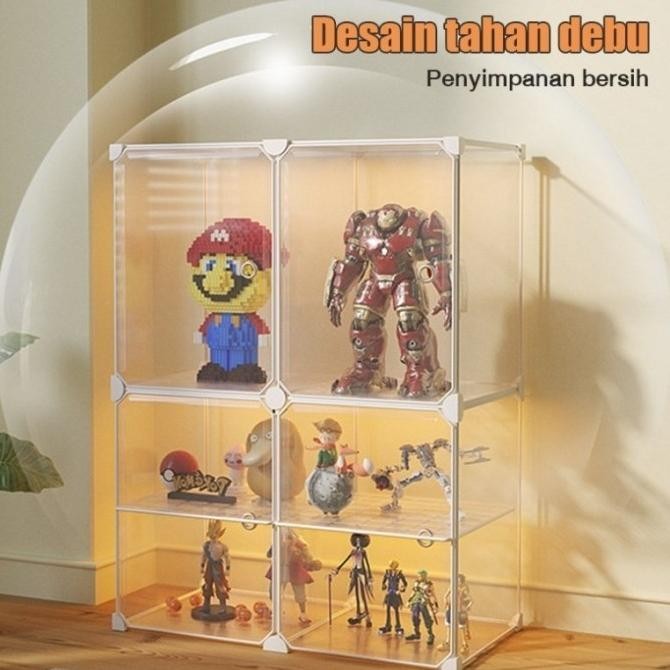 Promo (istana) Rak susun rak helm  Lemari Penyimpanan Helm Sepeda motor Plastik Serbaguna + Roda - 1
