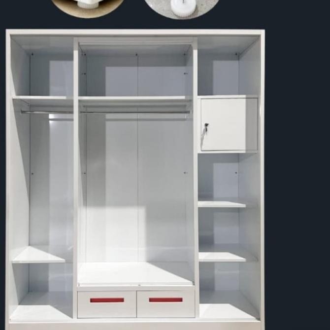 Promo Lemari Pakaian Besi 4 Pintu COD