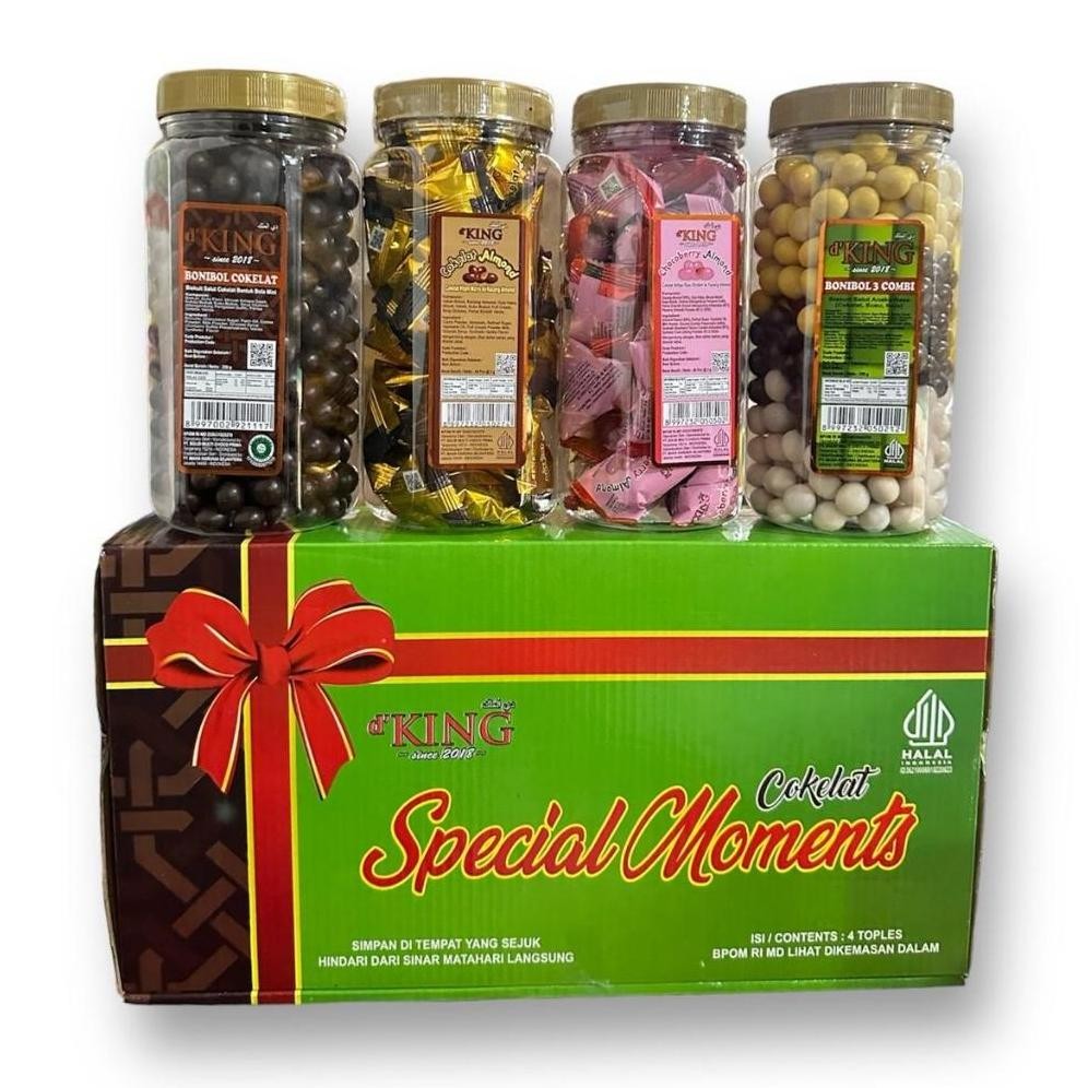 

IK69 1 Karton coklat Bonibol SPESIAL MOMENT 4 toples coklat - hampers spesial moment Premium