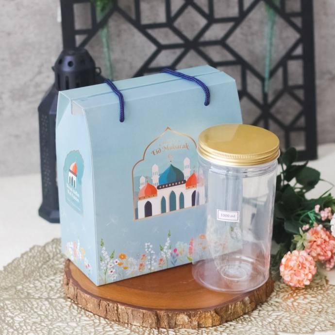 

BIG SALE 10 PCS GABLE BOX HAMPERS IDUL FITRI 2 TOPLES 1000 ML - TRANQUILITY 19X11X17, TINGGI TOTAL 20CM !!!!!