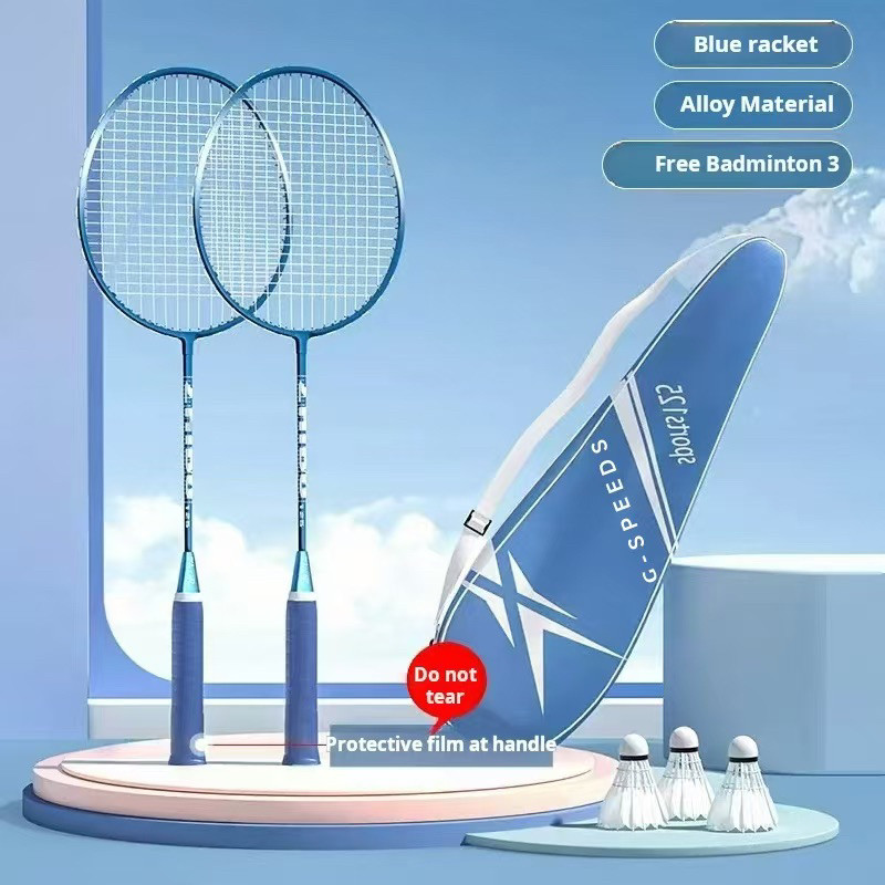 TERBARU Free Dus Packing Raket Badminton Paket Komplit/ Raket Bulu Tangkis Isi 2 /Raket