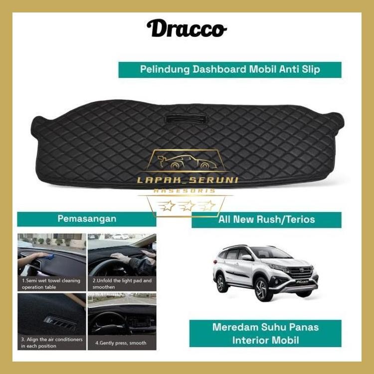 COVER DASHBOARD MOBIL ALL NEW RUSH TERIOS ANTI SLIP PREMIUM DRACCO