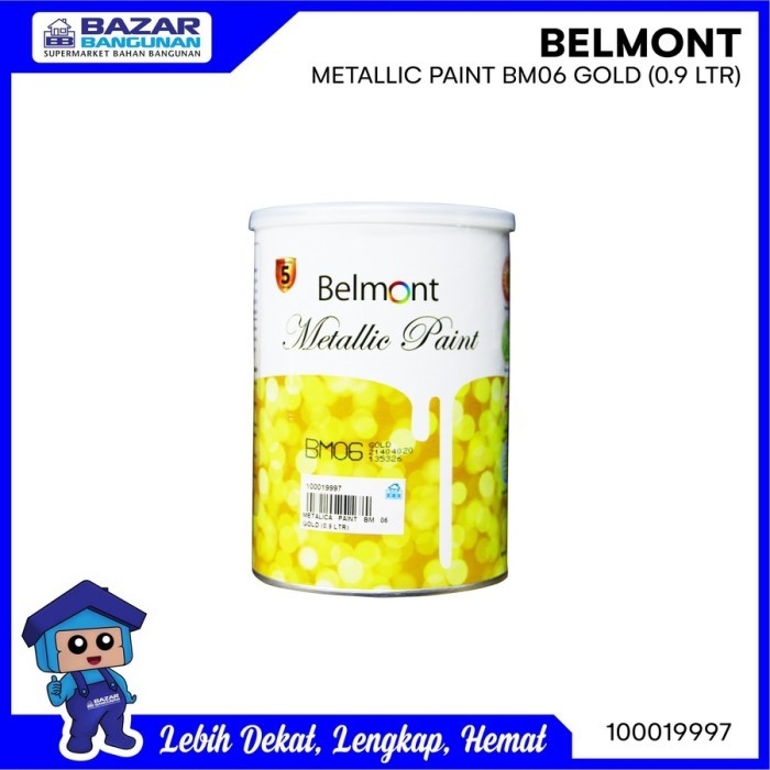 CAT TEMBOK INTERIOR EKSTERIOR BELMONT METALLIC PAINT BM06 0.9 L GOLD