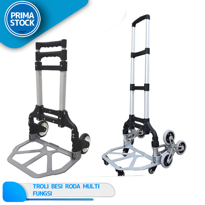 TROLI BARANG BERAT LIPAT HEAVY DUTY KUAT GALON 2 6 10 RODA NAIK TANGGA