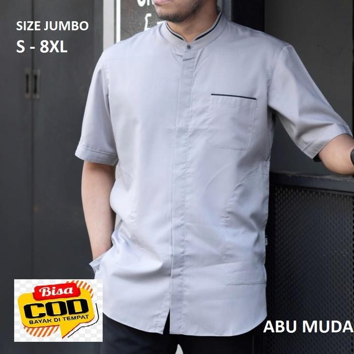 Promo Baju Koko Dewasa Terbaru 2023 Baju Koko Lengan Pendek Koko Jumbo Xxl Navy
