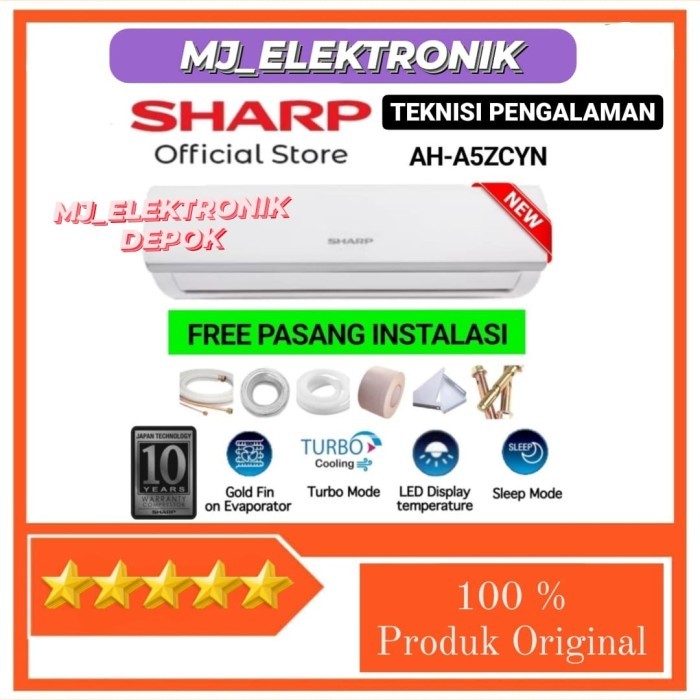 Ac Sharp 1/2 Pk Low Watt 5Ucy Paket Pasang