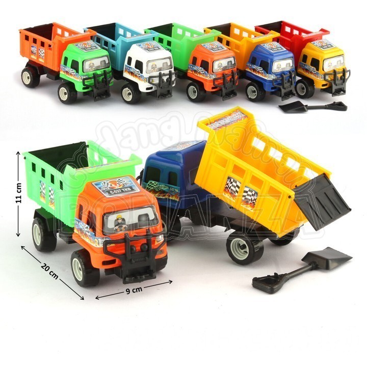 [Bonanza] Mainan Anak Truk Dump 20 cm F/W + Sekop Truck Kayu Borneo