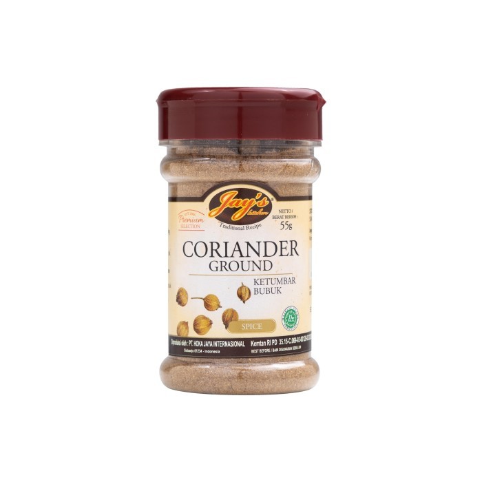 

JAYS CORIANDER GROUND/KETUMBAR BUBUK 55 GR 8997014380162