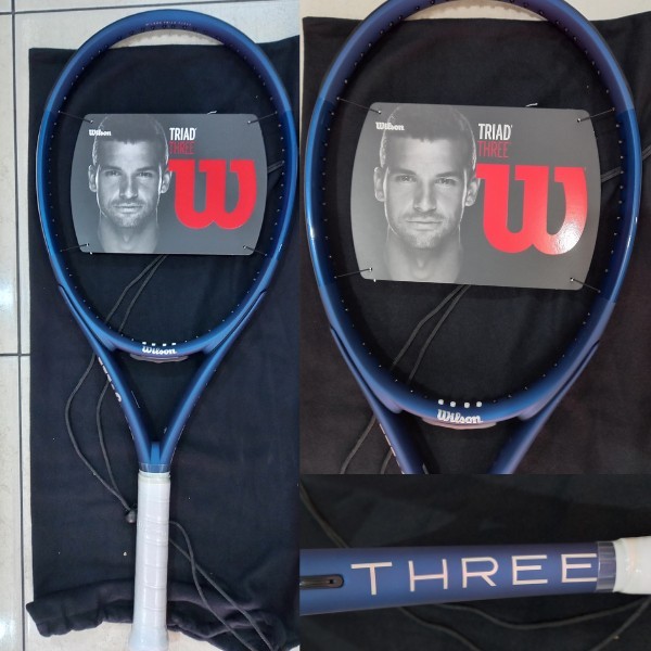 HOT SALE Wilson Triad Three Raket Tenis 113 In 264 Gr