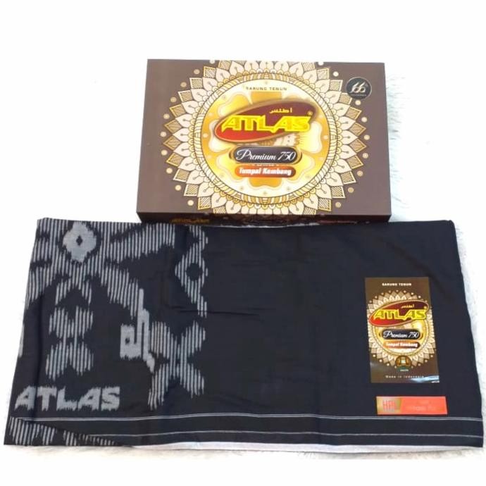 Miliki (Grosir) Sarung Tenun Putih Polos Atlas Premium 750