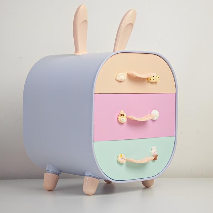 Rak Susun Kelinci Serbaguna Meja Laci Stationery Cute Stuff Organizer Storage Aesthetic - DD022