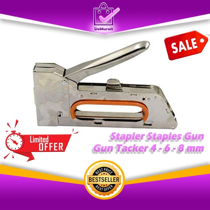 

Stapler Staples GunTembak Jok Kulit Motor / Gun Tacker 4-6-8mm 0668 jyabd