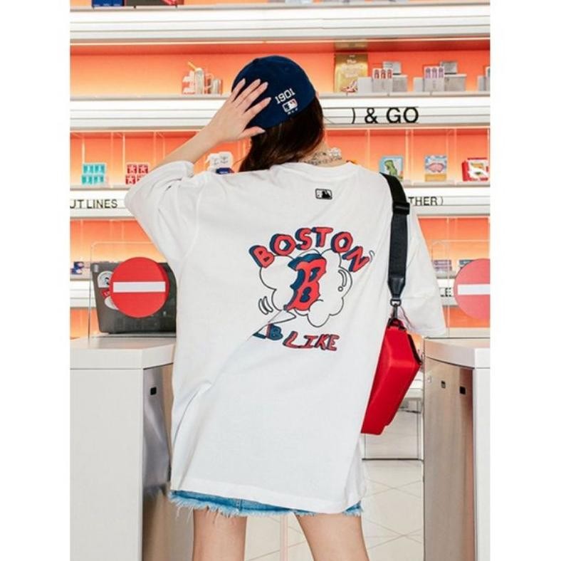 Promo Kaos Boston Mlb Like Kaos Wanita Branded T-Shirt Major Red