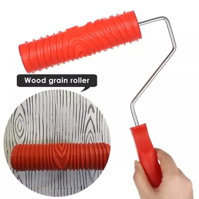 [WMG] Kuas Roller Brush Rol Cetak motif kayu cat lem dinding wallpapper