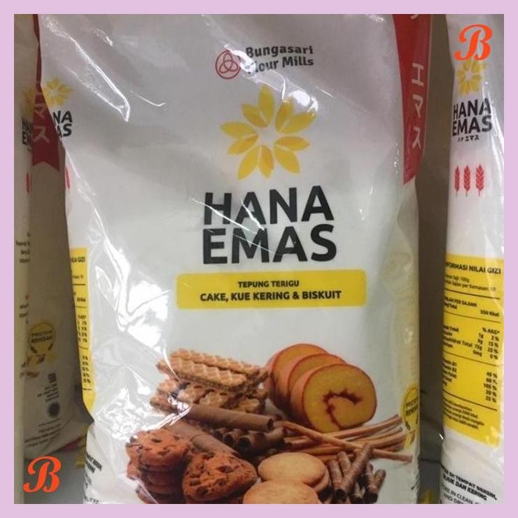 

| VRB | TERIGU PROTEIN RENDAH 1 KG PREMIUM HANA EMAS BUNGASARI
