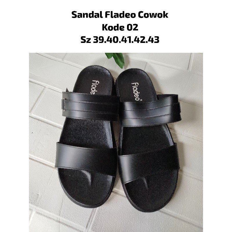 New Sandal Slop Pria Fladeo Size 39-43 Sandal Laki Laki Formal Sandal Cowok Brand Matahari