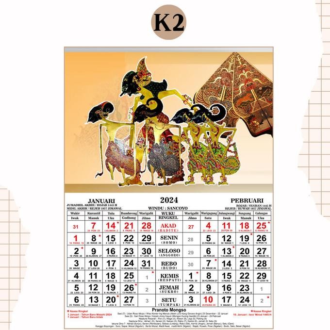 Promo Kalender 2025 Jawa Lengkap Wuku & Ringkel