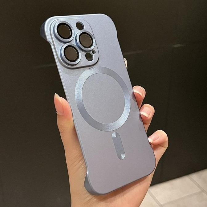 Sale Casing Navy Blue Ultra Thin Frameless Case For Iphone 15 14 13 12 11