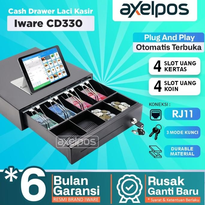 

Laci Kasir Mini / Cash Drawer Mini Laci Kasir POS Axelpos CD 330