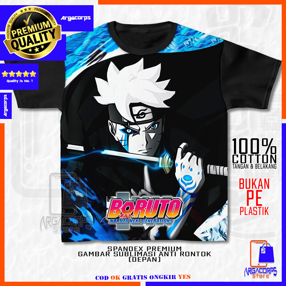Kaos Anak 3D Baju Anak Boruto Design Art 3 Baju Distro - Argacorps Store