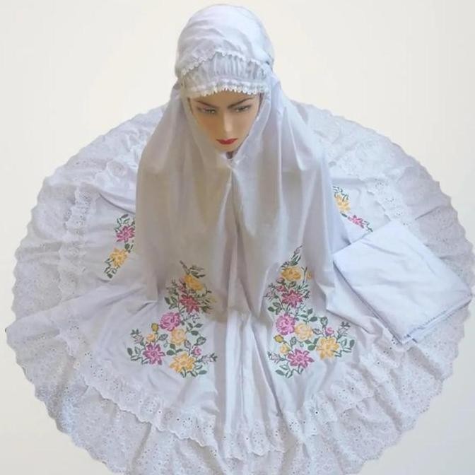 Diskon Mukena Bordir Strimin Khas Bukittinggi Sutra Barat