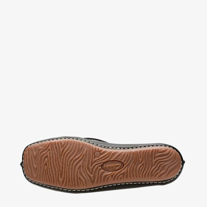 Clarks Freckle Ice Sepatu Flat Shoes Wanita Original Leather-Black Chintyaputrii17