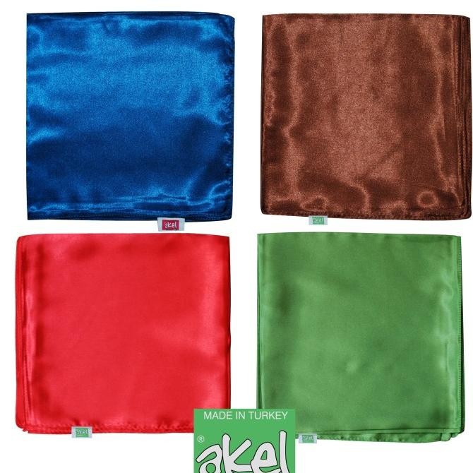 Diskon Akel Jilbab Satin Silk Turki Segi Empat Polos Hijab Impor Premium