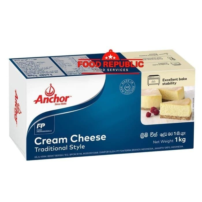 

CREAM CHEESE ANCHOR 1 KG IMPORT NEW ZEALAND HALAL STANDAR PROFESIONAL