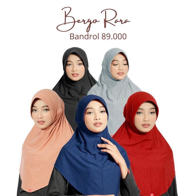 Terjangkau Hijab Instan Dauky Bergo Rara Jibab Serut Belakang Bahan Kaos