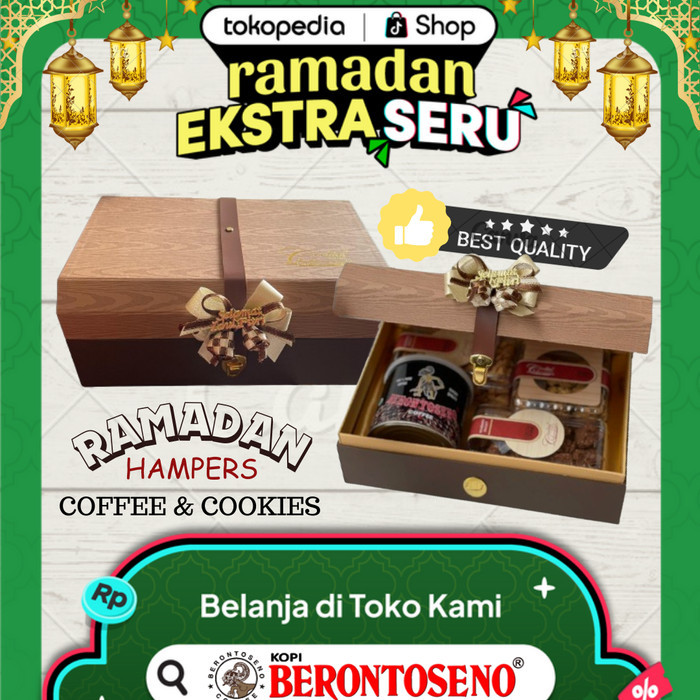 

Parsel Ramadan Berontoseno Coffee and Cookies Box Hampers Kopi dan Kue