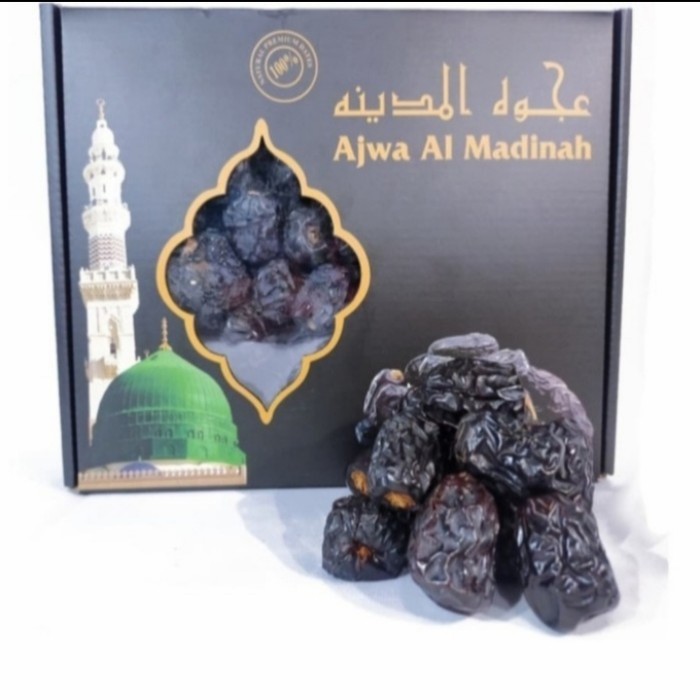

paket hemat kurma ajwa 1kg 3pcs/kurma ajwa madinah grade A1