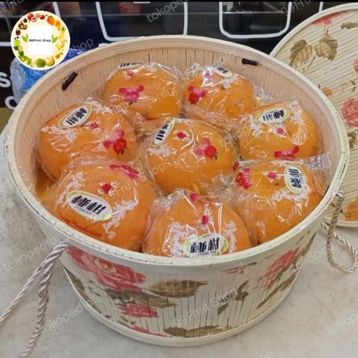 

BUAH JERUK PONKAM SUPER SWEET SPESIAL KERANJANG BAMBU 16S