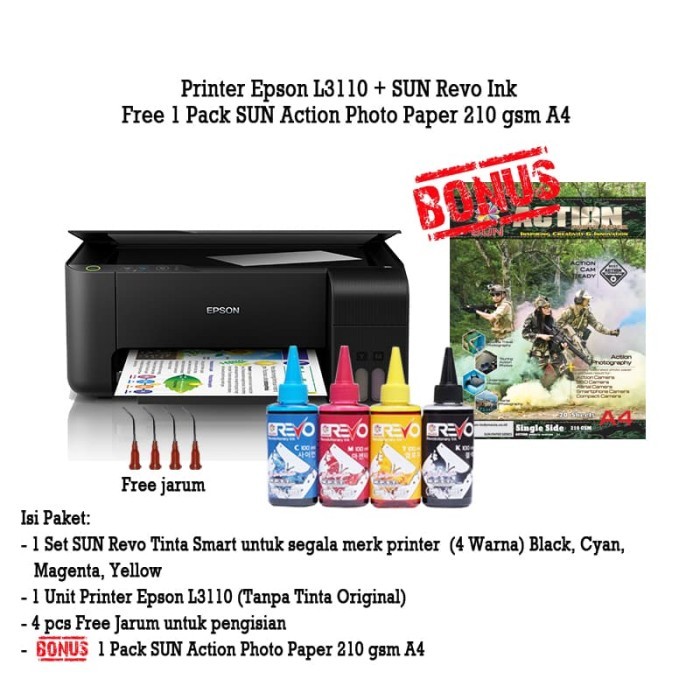 Printer Epson L3110 Tinta Sun Revo