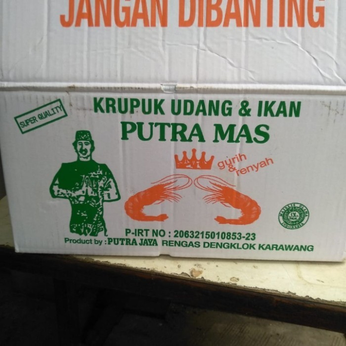 

Kerupuk Udang Putra Mas Mete Kartonan 5Kg