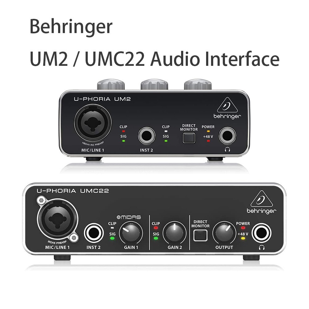Asli Behringer U-Phoria UM2 / UMC22 / UMC202HD / UMC204HD / UMC 404HD Antarmuka Audio USB Kartu Suar