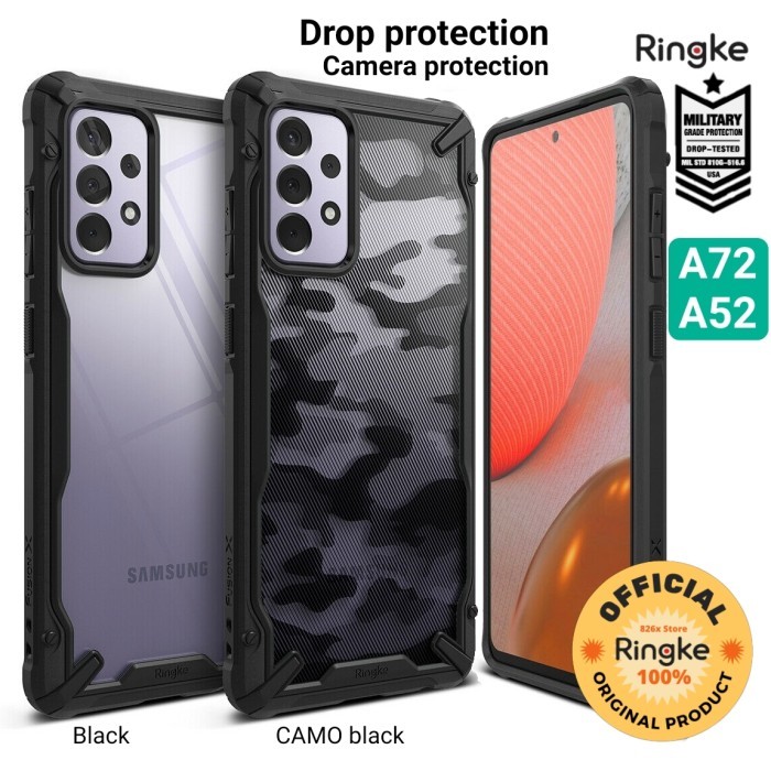 Case Samsung Galaxy A72 A52 Ringke Fusion X Anti Crack Casing Original