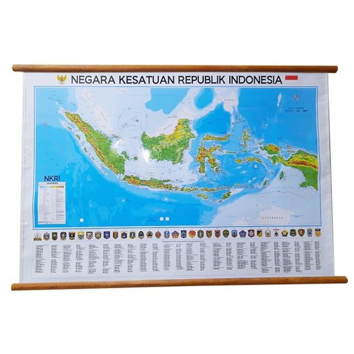 

|| PROMO ~`~ Peta Indonesia (Bingkai) Negara Kesatuan Republik Indonesia (NKRI) ||~~~
