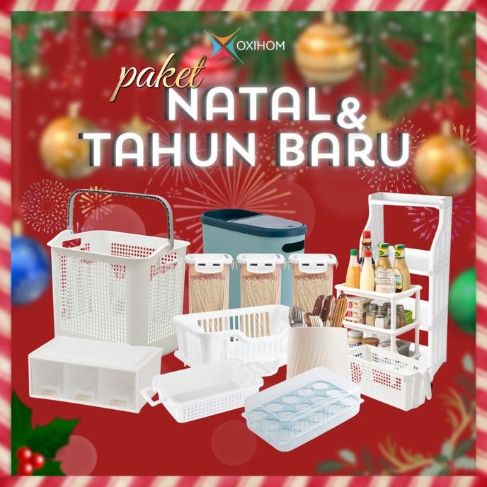 

[ Paket Spesial Natal & Tahun Baru ] Oxihom Storage Penyimpanan Serbaguna Food Glass Kotak Makan Lunch Box Toples Dapur Kamar Mandi Original Dan Terpercaya