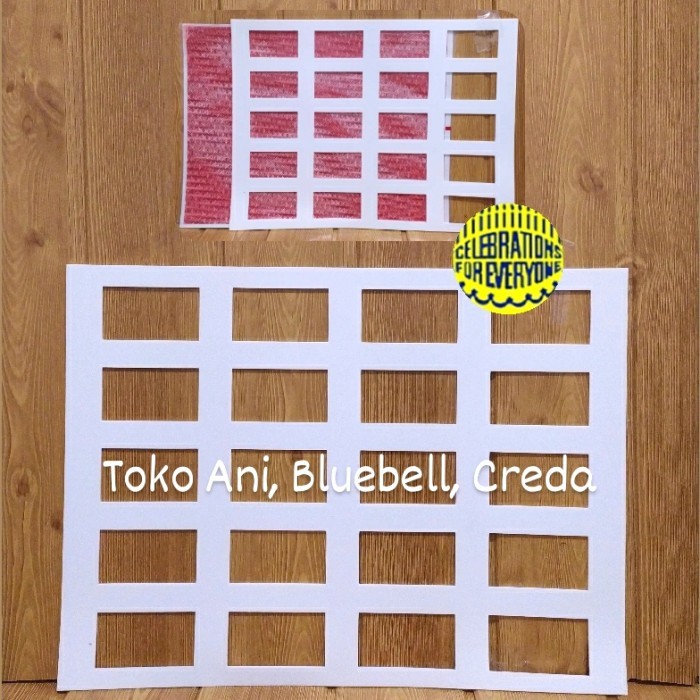 

TERBARU Stencil Mat For Chocolate : Rectangle , 4 x 7.2 cm , 20 cavity